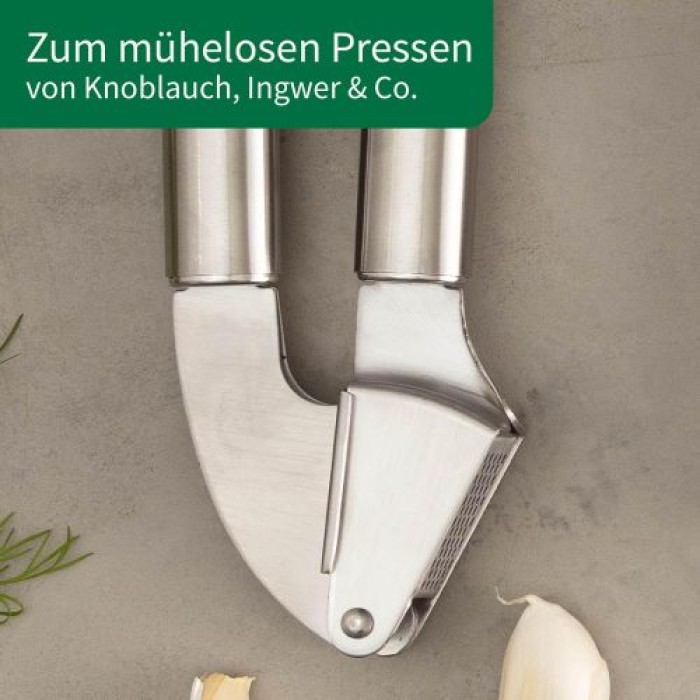 Fackelmann Chefkoch Premium Knoblauchpresse aus hochwertigem Edelstahl, 23331