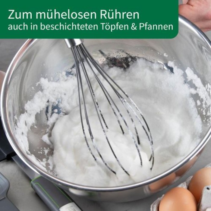 Fackelmann Chefkoch Premium Schneebesen aus Edelstahl, hitzebeständig bis 230°C, 23327
