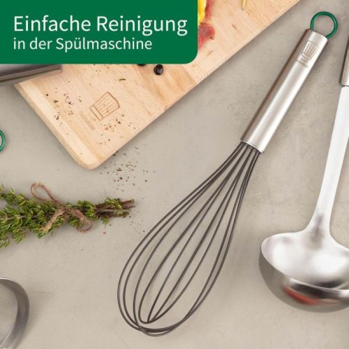 Fackelmann Chefkoch Premium Schneebesen aus Edelstahl, hitzebeständig bis 230°C, 23327