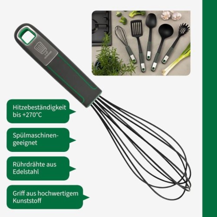 Fackelmann Chefkoch Schneebesen mit ergonomischem Soft-Touch-Griff, 23108
