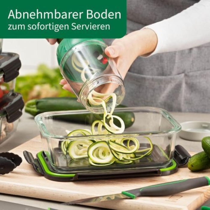 Fackelmann Chefkoch Spiralschneider aus ABS & Edelstahl – 13 x ø9 cm – Für breite, schmale & kleine Spiralen, 23074