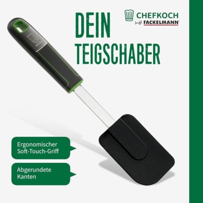 Fackelmann Chefkoch Teigschaber Premium, Hitzebeständig bis 230°C, 23115