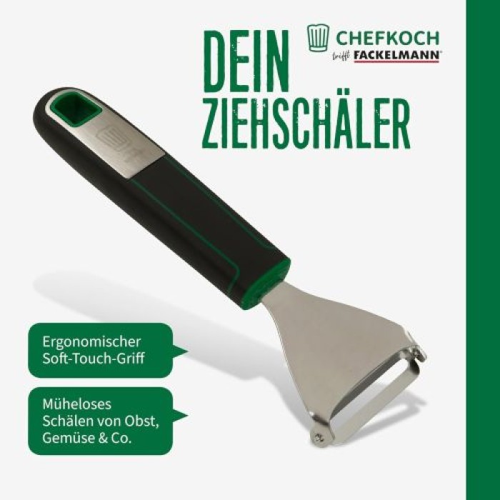 Fackelmann Chefkoch Ziehschäler Premium – Rostfreier Edelstahl, 23118