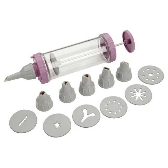Fackelmann Garnierspritze mit 6 Tüllen Easy Decorating, 13-teilig, 44725