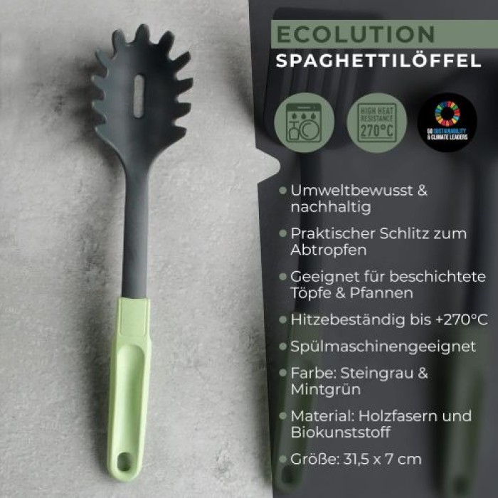 Fackelmann Spaghettilöffel Ecolution, 31,5 cm, 33064
