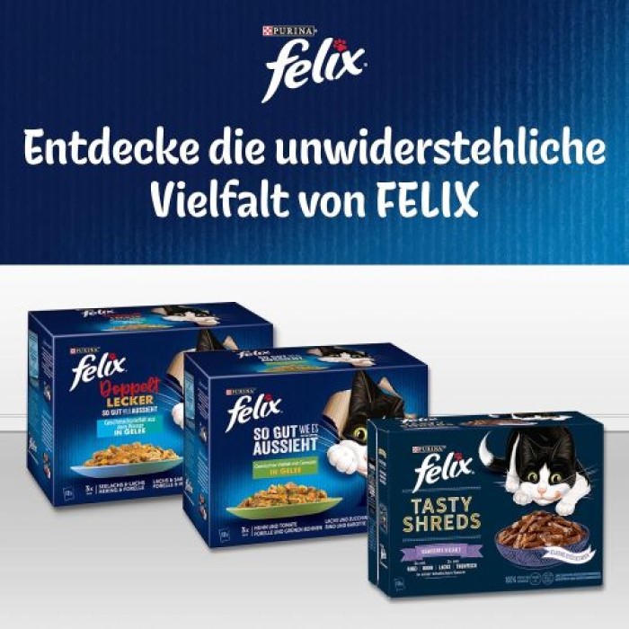 FELIX Sensations Saucen Geschmacksvielfalt vom Land, Nassfutter, 24x85g, 12449391
