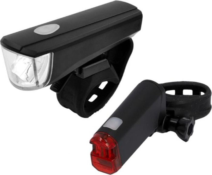 Fischer Batterie LED-Beleuchtungs-Set 20 Lux, Front- und Rückleuchte, 85338