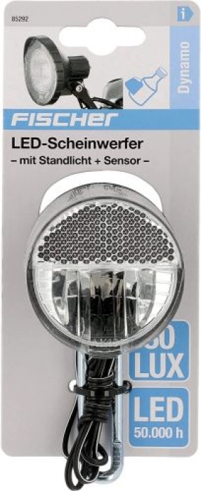 FISCHER Dynamo LED-Scheinwerfer 30 Lux mit Standlicht, 85292