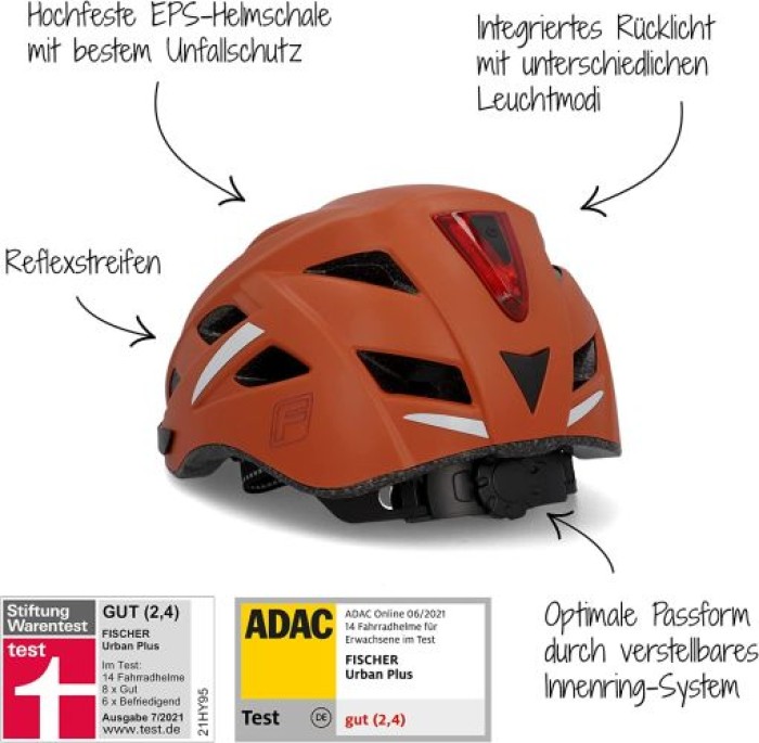 FISCHER Fahrradhelm Urban Plus Miami S/M, 52-59 cm, 50627