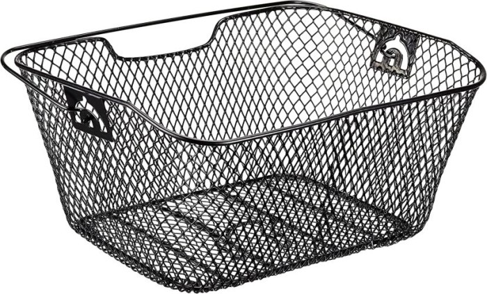 FISCHER Fahrradkorb für Gepäckträger, engmaschig, schwarz, 61063