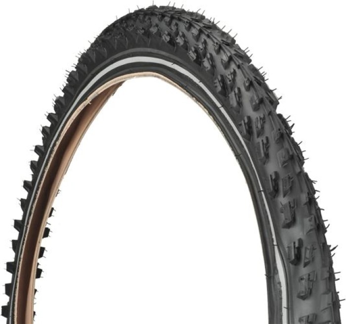 FISCHER Fahrradreifen MTB 26 Zoll, schwarz, mit Pannenschutzeinlage, 60067