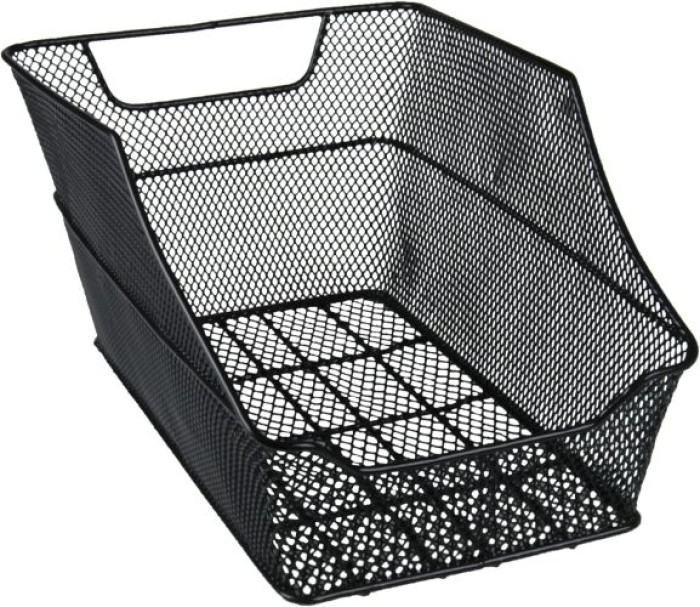 FISCHER Gepäckträgerkorb Schultasche, engmaschig, diebstahlsicher, Tragkraft 25 kg, schwarz, 62018
