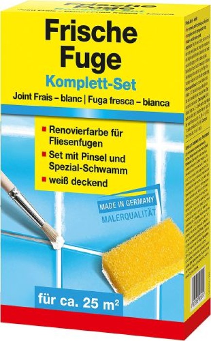 Frische Fuge Set, weiß (inkl. 1 Schwamm, 1 Pinsel) 6101001