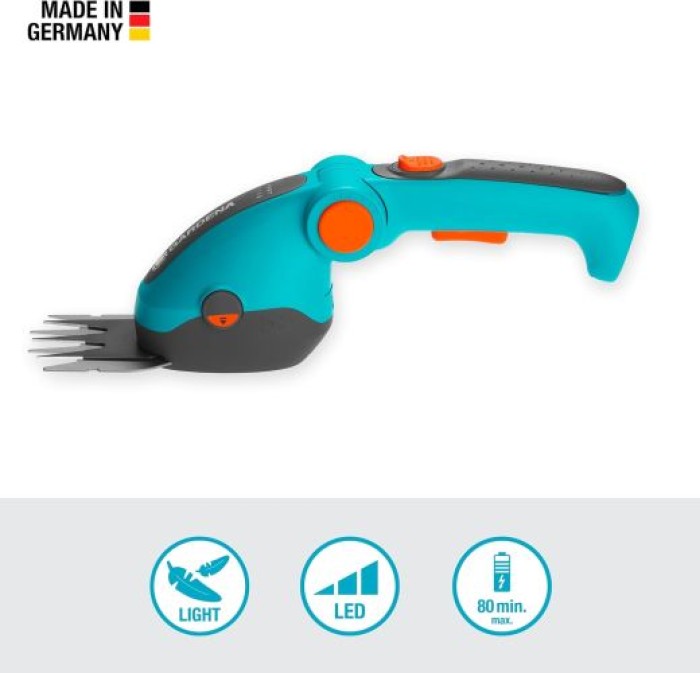 Gardena Akku-Grasschere ComfortCut Li, 8 cm Schnittbreite, 09887-20