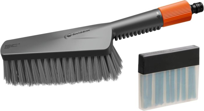 Gardena Cleansystem Wasch-Set mit Handbürste M soft, inkl. Reinigungsstick, 18863-20