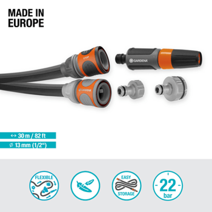 Gardena Textilschlauch Liano Life 30 m Set, 18457-20