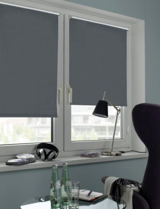 Gardinia Easyfix Thermo Rollo, 75 x 150 cm, Schiefer, 12545