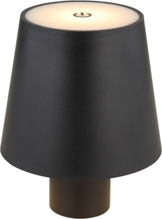GLOBO Akku LED Tischleuchte VANNIE, Flaschenleuchte, H 13 cm, dimmbar, schwarz, 58438GS