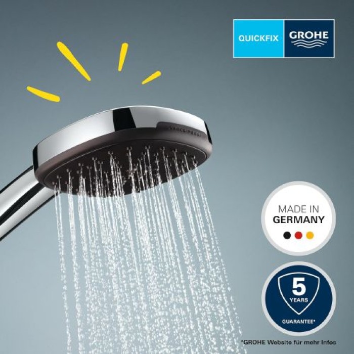 GROHE Handbrause Vitalio Comfort 110, 2 Strahlarten, eckig, chrom, 2639710E