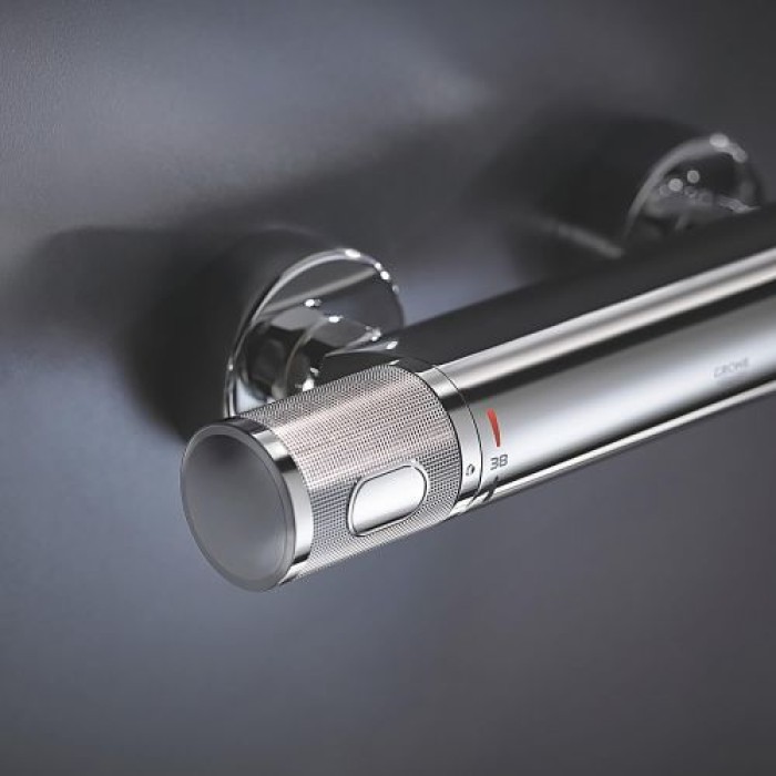 GROHE Precision Feel Thermostat  Duscharmatur, Verbrühschutz, Sicherheitssperre bei 38°C, chrom, 34790000