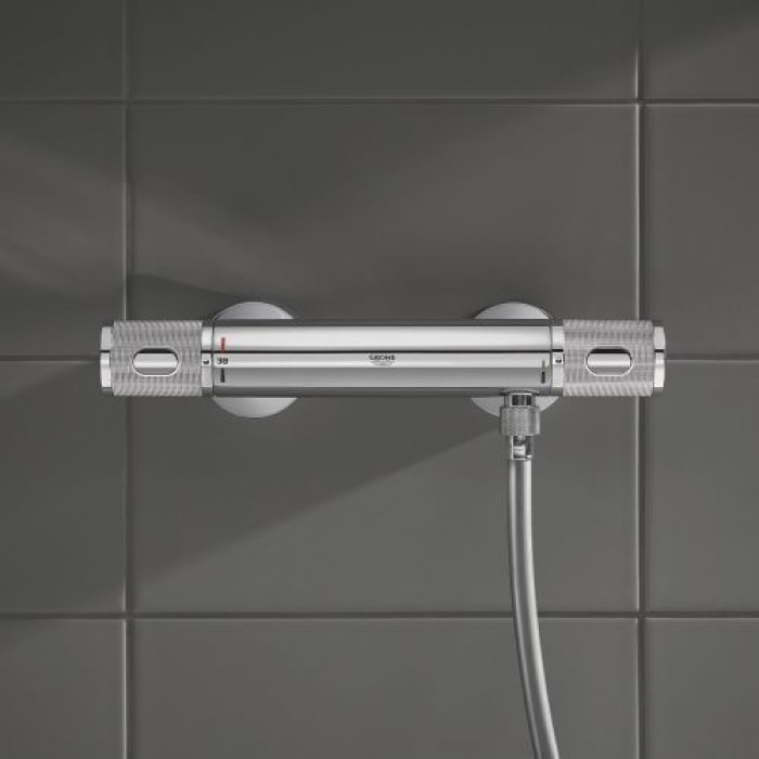 GROHE Precision Feel Thermostat  Duscharmatur, Verbrühschutz, Sicherheitssperre bei 38°C, chrom, 34790000
