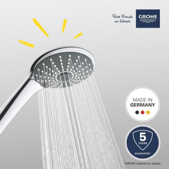 GROHE Vitalio Joy 110 - Massage  Handbrause, wassersparend, mit 3 Strahlarten, 27319000