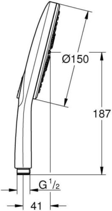 GROHE Vitalio SmartActive 150 - Handbrause, 3 Strahlarten, chrom, 26597000