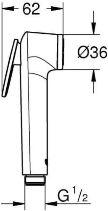GROHE Vitalio Trigger Spray 30 Duschkopf, 1 Strahlart, mit Druckknopf, chrom, 26351000