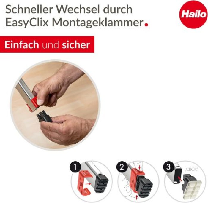 Hailo EasyClix Living Size L - Wechselfuß-Set für Hailo Stehleitern, 9947-001