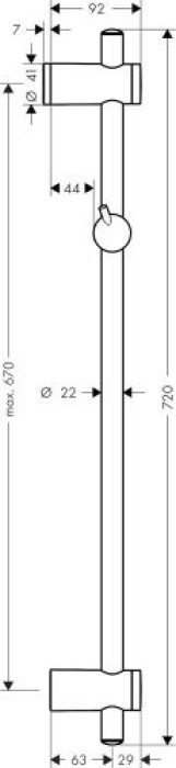 hansgrohe Unica Brausestange Reno 72 cm, 27704000