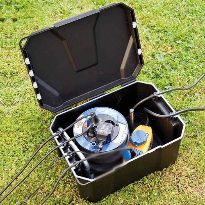 Heissner Power-Box Stromverteilerbox für Garten, Beleuchtung, Pool, Handwerk, Weihnachtsbeleuchtung Z960-00