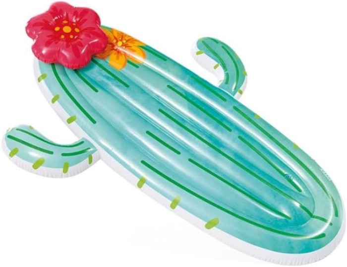 Intex Aufblasbare Luftmatratze Kaktus, Vinyl, Grün, 180x130x28 cm, 158793EU