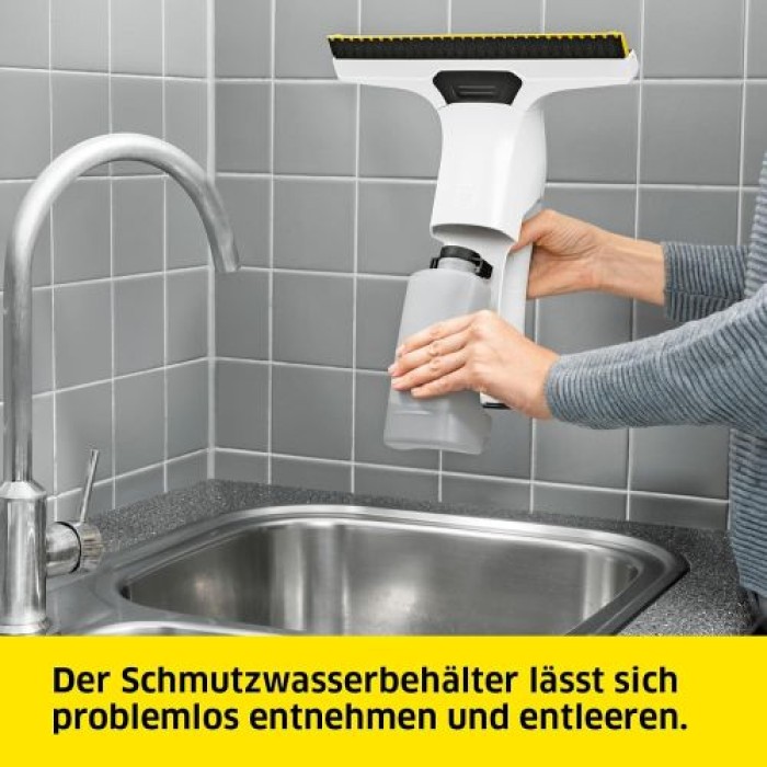 Kärcher Akku-Fenstersauger WV 6 Plus, extra lange Akkulaufzeit, LED-Ladezustandsanzeige, 280 mm, 16337410