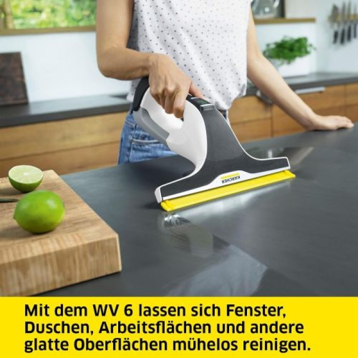 Kärcher Akku-Fenstersauger WV 6 Plus, extra lange Akkulaufzeit, LED-Ladezustandsanzeige, 280 mm, 16337410