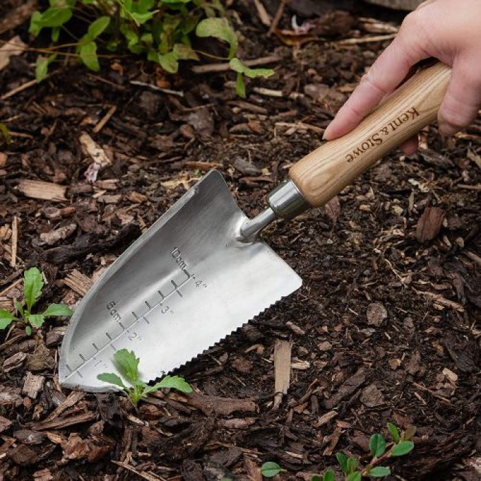 Kent & Stowe Multifunktionshandschaufel, Edelstahl, Griff aus Esche, 35,5 cm, 734909