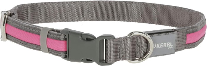Kerbl Leuchthalsband Light und Reflex, pink , 20 mm, 80028