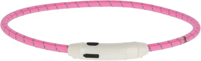 Kerbl Maxi Safe LED-Halsband, Nylon, Länge 65 cm, pink, 80036