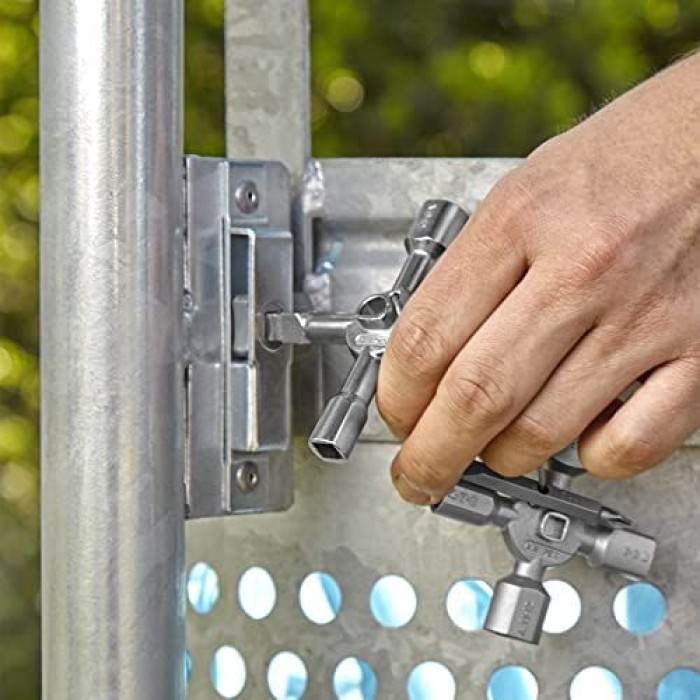 KNIPEX TwinKey Schaltschrankschlüssel für gängige Schränke und Absperrsysteme, 95 mm, 00 11 01