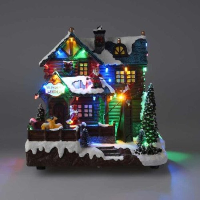 Koopman Weihnachts Szene mit dem Weihnachtsmann, 25 cm, ABG102090