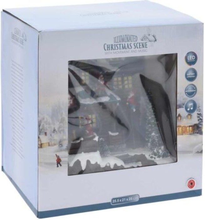 Koopman Weihnachts Szene mit dem Weihnachtsmann, 25 cm, ABG102090