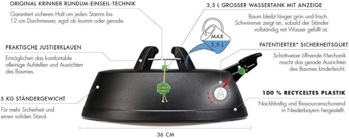 KRINNER Green Line Comfort Grip M, 3,5 l, für Bäume bis 2,5 m, 94229