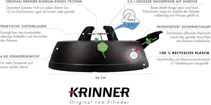 KRINNER Green Line Comfort Grip S, 3 Liter, für Bäume bis 230 cm, 94219