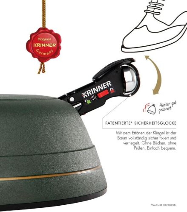 KRINNER® Ultra Grip XXL Christbaumständer, 11,0 Liter Wassertank für Baumhöhe bis 4m, 94255