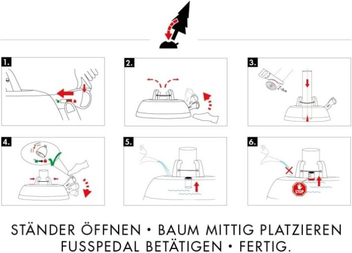 KRINNER® Ultra Grip XXL Christbaumständer, 11,0 Liter Wassertank für Baumhöhe bis 4m, 94255