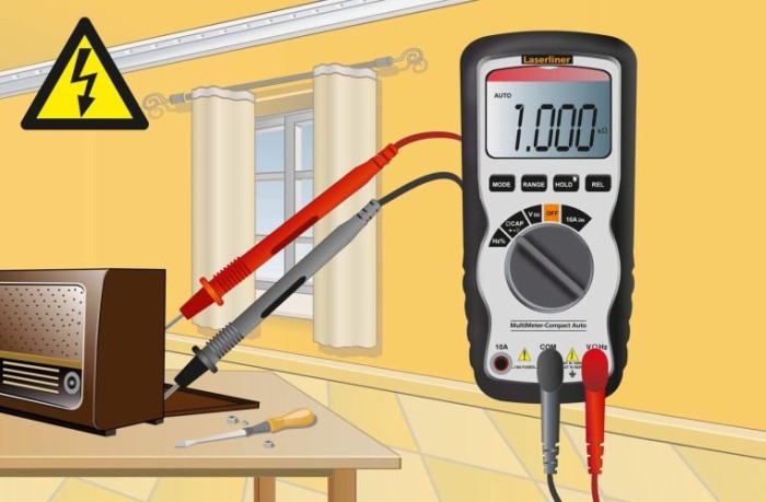 LASERLINER MultiMeter-Compact - Multimeter, Spannungs- und Strommessung, 083.034A