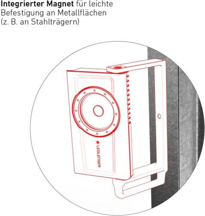 Ledlenser iF8R LED Baustrahler, aufladbar, Lithium Akku, kabellos, IP54, 4500 Lumen, Bluetooth Steuerung, 502002