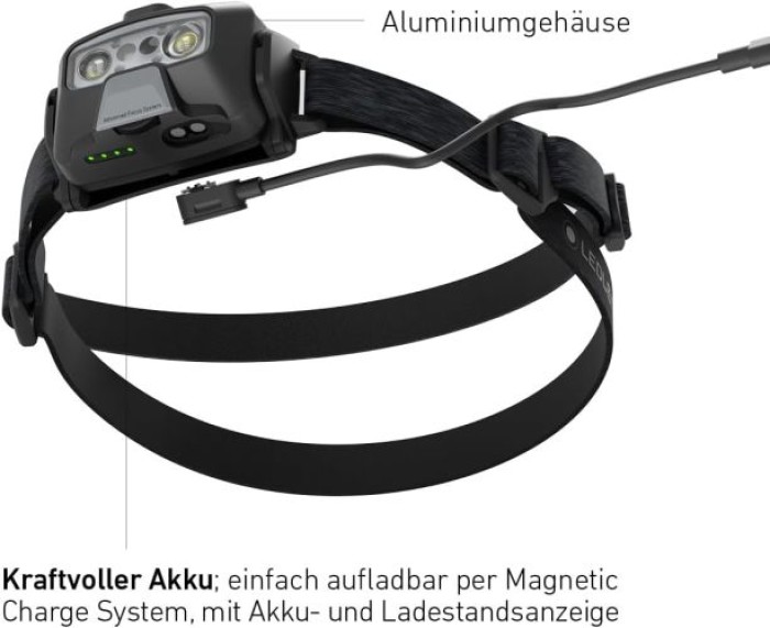 Ledlenser Stirnlampe HF6R Core, wasserdicht mit Rotlicht, 502796