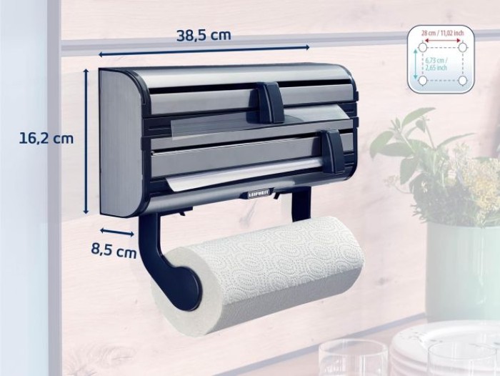 Leifheit Wandrollenhalter Parat Royal II, für 3 Rollen, 25793