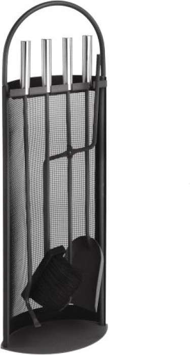 Lienbacher Kaminbesteck, 66cm, 4-teilig, schwarz, beschichtet mit Griffen aus Edelstahl, 21.02.844.2
