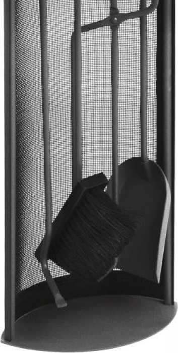 Lienbacher Kaminbesteck, 66cm, 4-teilig, schwarz, beschichtet mit Griffen aus Edelstahl, 21.02.844.2